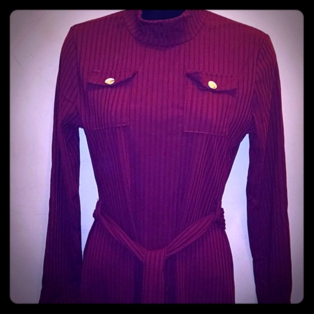 HOLIDAY SALE!!! Women's turtleneck knit sweater maxi dress